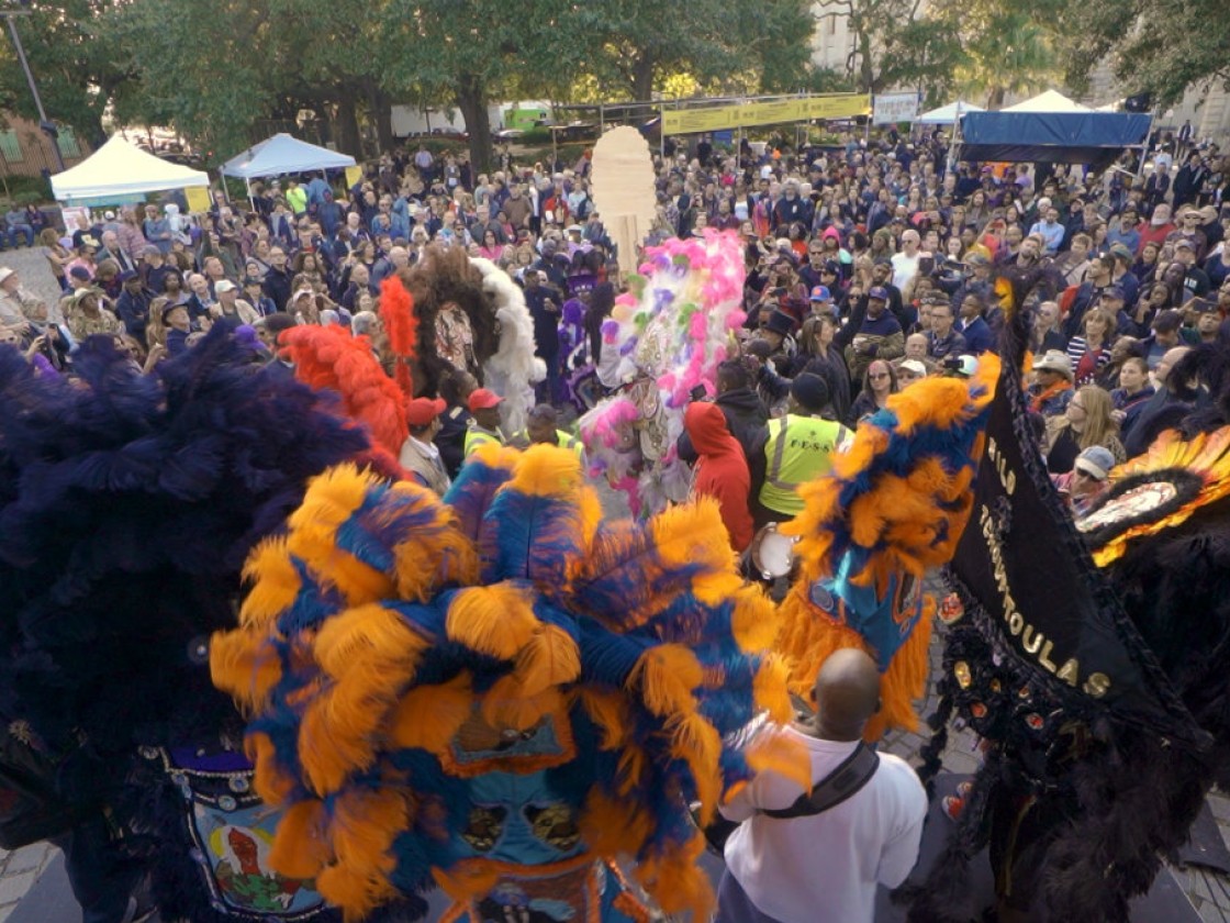 Mardi Gras Indians at Congo Square Rhythms Fest - Nov. 2019