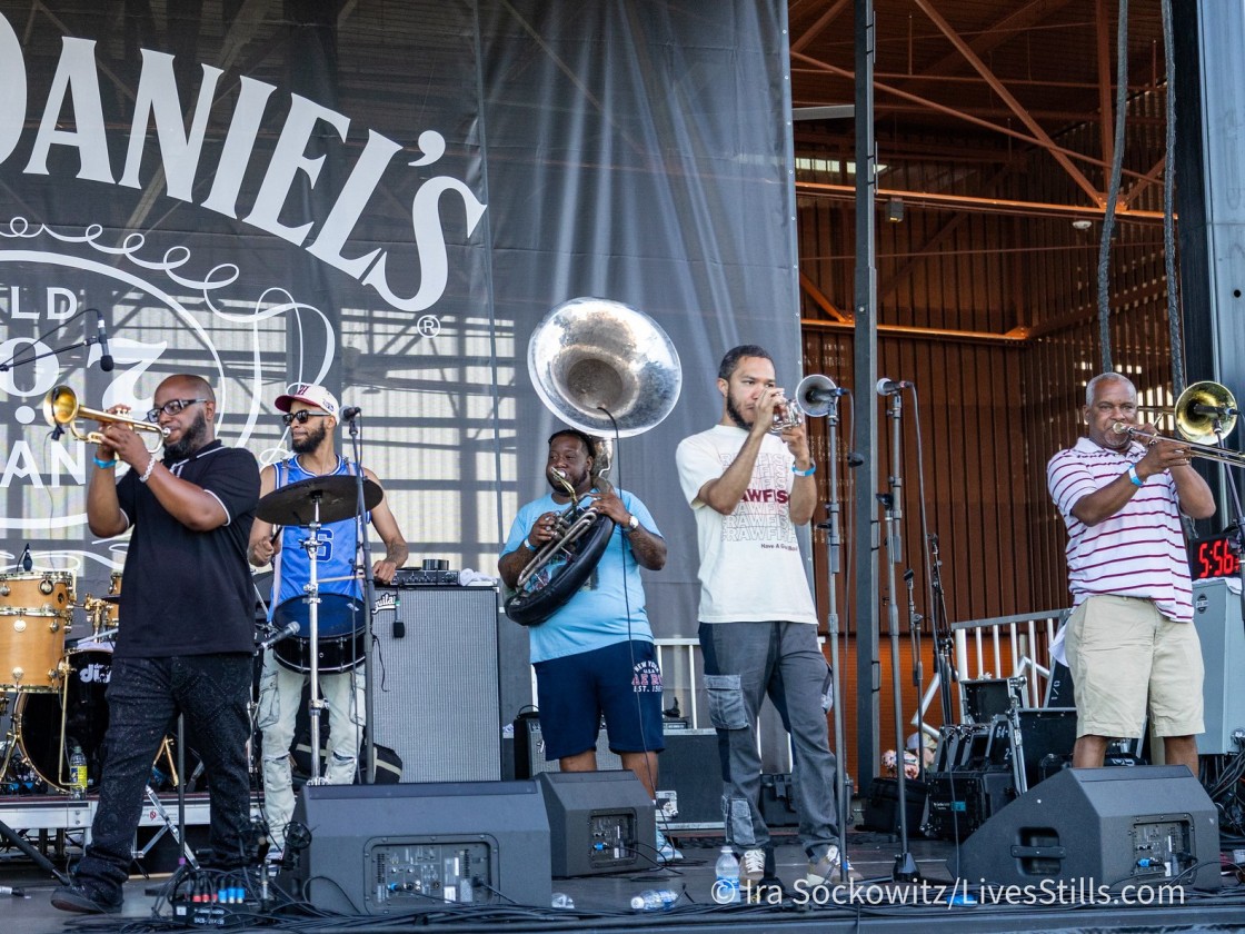 Rebirth Brass Band at French Quarter Fest 2026 [Photo by Ira Sockowitz]